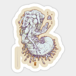 Praying Milipede (Color) Sticker